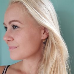 Guldbelagte reringe med r sort onyx 